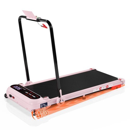 Black Lord Tapis De Marche, Tapis Roulant Mince Bureau, 1-15km/H, Tapis 390mm, Absorption Chocs, Télécommande & App, Affichage Led