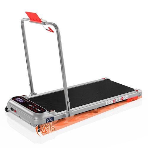 Black Lord Tapis De Marche, Tapis Roulant Mince Bureau, 1-15km/H, Tapis 390mm, Absorption Chocs, Télécommande & App, Affichage Led