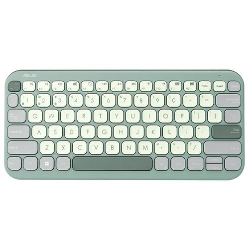 ASUS Marshmallow KW100 - Clavier - déplacement de touche de 1,6 mm, durée de vie de 10 millions de clics - 75% - compact - sans fil - Bluetooth 5.0 - thé vert au lait