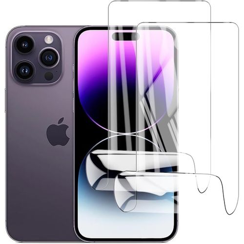 Film De Protection D'écran Hydrogel Pour Iphone 14 Pro Max[6,7""],[2 Pièces] Protection Ecran Pour Transparent Hd En Flexible En Tpu,Anti-Rayures