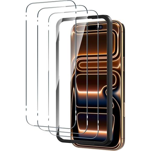 KALANKA-Verre Trempé pour iPhone 17 Pro Max, Lot de 3 + Outil d'installation facile, Film Protection Écran, (0,33mm HD Ultra Transparent) Dureté 9H Glass vitre protection pour iPhone 17 Pro Max