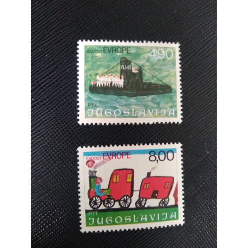 Timbre Yougoslavie Y T 1553 / 1554 Séries : Joy Of Europe - Festival Des Enfants 1976 ( 100608 )