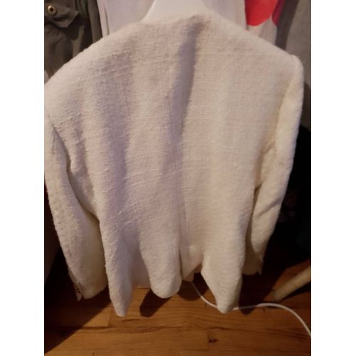 Manteau Femme Zara Blanc Neuf Taille M
