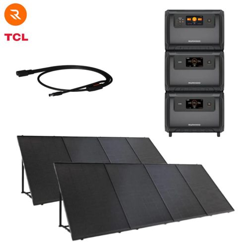 Kit Balcon UltraMax RUNHOOD ¿ Centrale Solaire 10,8 kWh + 1600 W PV IP68 ¿ Plug & Play