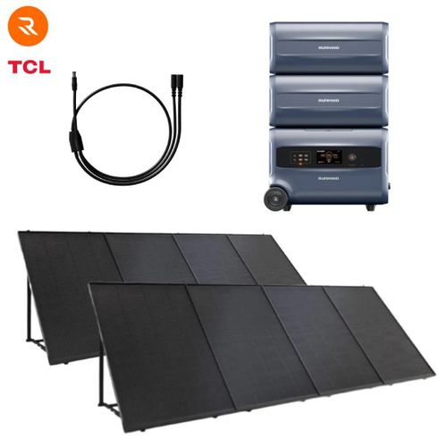 Kit Balcon Max RUNHOOD ¿ 7,2 kWh + 1600 W Solaire IP68 ¿ Solution Plug & Play Haute Performance