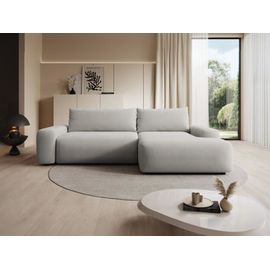 Canapé D'angle 4 Places Gris Clair