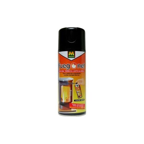 Peinture Haute Température Masso - 400ml - Noir - 06567