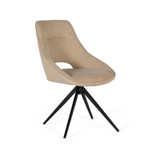 Set de 2 chaises pivotantes recouvertes de tissu