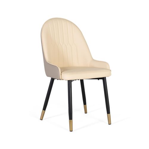Ensemble de 4 chaises recouvertes et pieds en acier