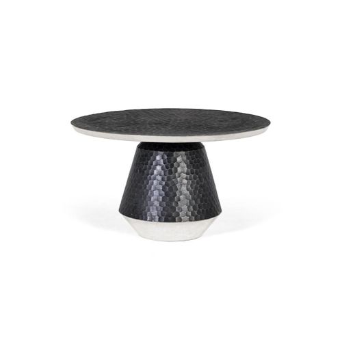 Table Basse Ronde Entièrement Réalisée En Aluminium.