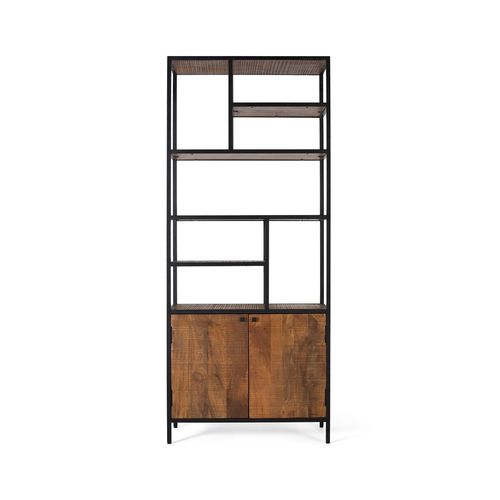 Bibliothèque Avec Structure En Métal Et Bois De Manguier