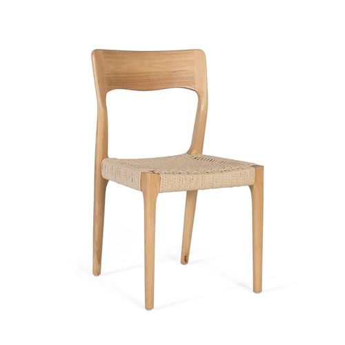 Ensemble De 2 Chaises En Bois D'hévéa