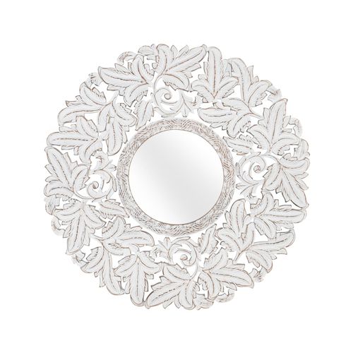Miroir rond sculpté à la main de 120 cm de diamètre