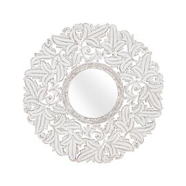 Miroir rond sculpté à la main de 120 cm de diamètre