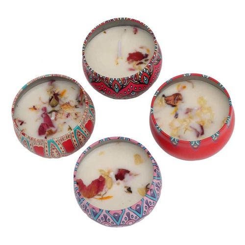 Ensemble De Bougies Parfumées, Anti-Stress, Exquise, 4 Paquets, Cire De Soja, Aromathérapie, Relaxation, Purification De L'air, Pour Chambre À Coucher 