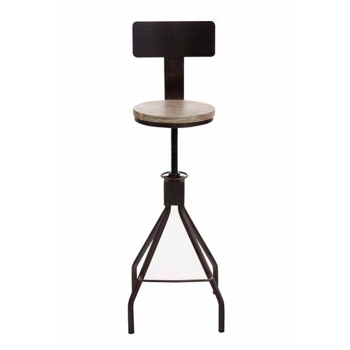 Tabouret De Bar Industriel Réglable En Métal Bronze