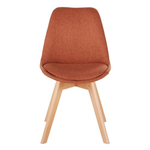 Chaise Style Scandinave Brique Et Bois De Hêtre