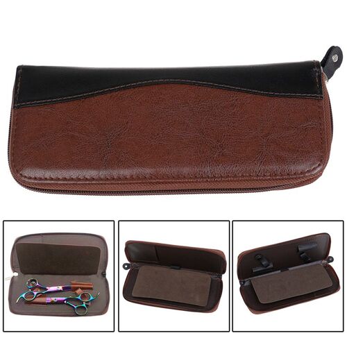 Sac De Ciseaux De Cheveux En Cuir D'unité Centrale Clips Sac Coiffure Ciseaux Étui Support De Pochette Étui De Transport Sac De Rangement Style 