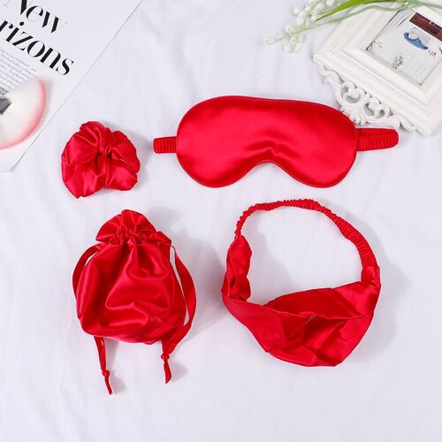 Masque De Sommeil En Soie Pour La Nuit Femmes Hommes Adul Relax Doux Sieste Couverture Des Yeux Masque De Sommeil 4 Pièces Ensemble De Bandeaux De Santé Voyage À La Mode 