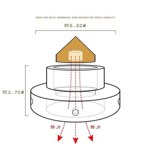 Pagode De Backwater, 1 Pièce, Étui De Moxibustion En Bois + 10 Pièces, Palais Moxa Chaud, Fumigation À Froid, Instrument De Massage Du Ventre Et Du Dos 