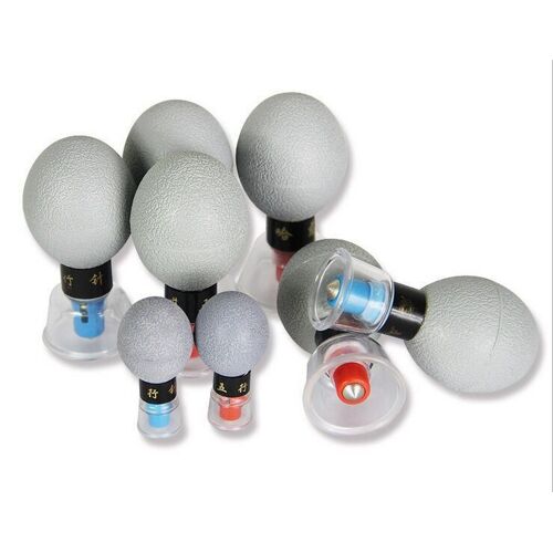 8 Ventouses De Thérapie Magnétique En Argent, Acupuncture Sous Vide Domestique Et Ventouses À Moxibustion, Ensemble De Soins De Santé 
