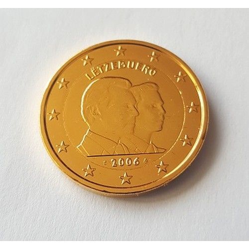 2 Euros Plaque Or 24 Carats - Luxembourg 2006 - Grand Duc Guillaume - Neuve