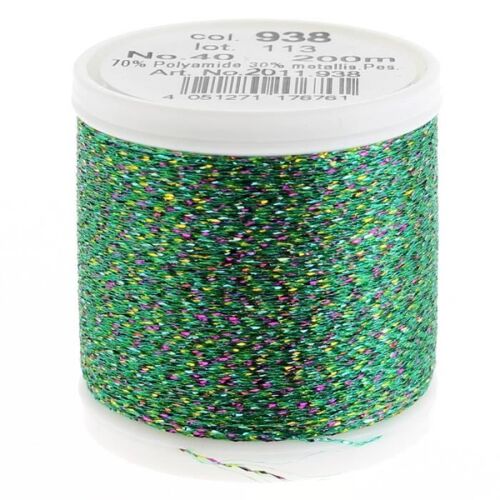 Fil À Broder Métallisé - Plusieurs Coloris Disponibles - 200 M Arc-En-Ciel Vert