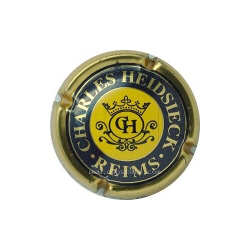 Capsule Charles Heidsieck. Série 15 Initiales Ch Au Centre, Grande Écriture. Centre Jaune
