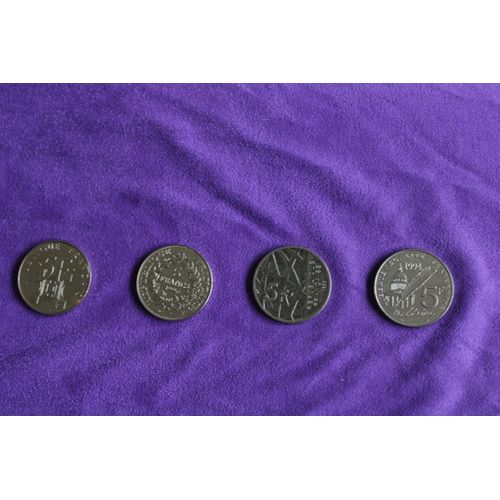 Lot De 4 Pièces De 5 Francs.