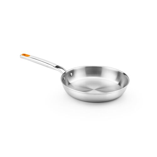 Bra Efficient | Poêle Efficient Inox Triply 20 Cm, Inox 18/10, Sans Antiadhésif Avec Fond Diffuseur Triple Forgé, Sans Pfoa, Manche