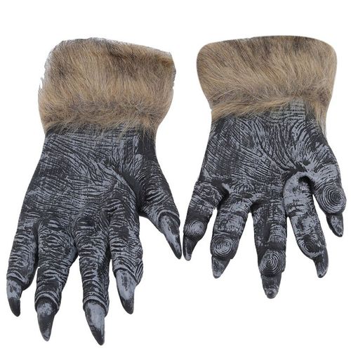 Gants Pour Halloween Loup D'horreur Gants Pour La Tête De Loup De Garou Gants À Griffes De Loup De Cosplay Amusants Pour Halloween Nouveauté 2019