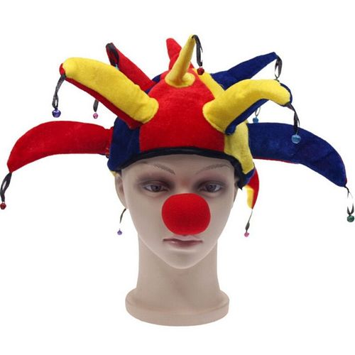 Chapeau De Clown Fantaisie Avec Clochette Pour Fête D'halloween, Déguisement Amusant, Boule, Jester, Tiare
