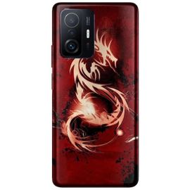 Coque Silicone Compatible Xiaomi 11t - 11t Pro Dragon Rouge