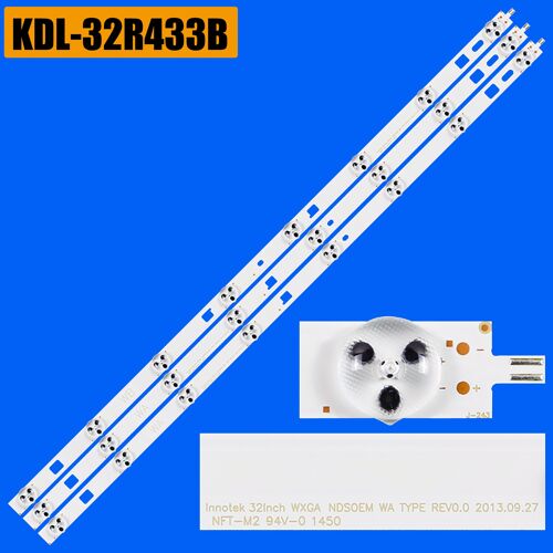 3 PCS For 1 TV Kit bandes de rétroéclairage LED pour SONY KDL-32R415B KDL-32R413B KDL-32R433B KDL-32R435B INNOTEK 32 pouces WXGA volontairement SOEM WA WB ""Nipseyteko®""