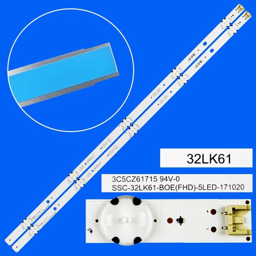 Bande de rétroéclairage LED 5 lampe pour SSC _ 32LJ61 _ BOE(FHD) 32LJ610V HC320DUN-ABSL1-A14X 32LK61 32LJ510U HL-99320A30-0501S-01 A2 ""Nipseyteko®""