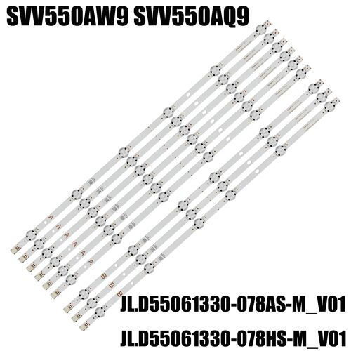 9 pcs/Kit LED barre pour PANASOAlfred TX-55FX550B TX-55FX550E TX-55FX555B SVVcape AQ9 SVVcape AW9 A B VES550QNYL-2D-N01 N02 03 VEScape QNYL ""Nipseyteko®""