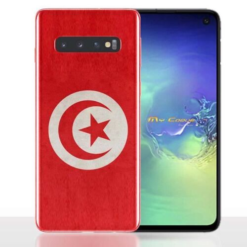 Coque - MaCoqueperso - Samsung Galaxy S10 Plus - Drapeau Tunisien - Ultra-mince - Silicone