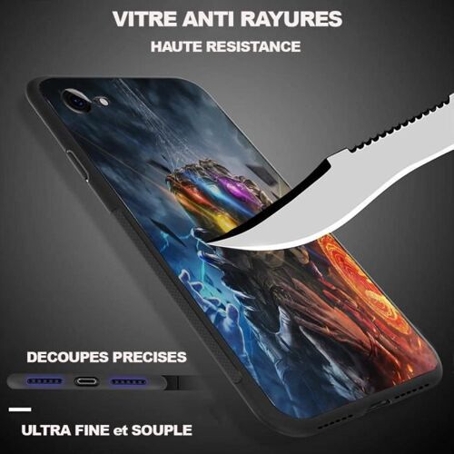 Coque - Gant Infini - iPhone - Silicone - Verre trempé - Protection complète