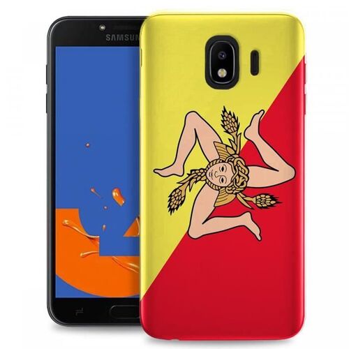 Coque Pour J4 Plus 2018 Drapeau Sicile / Housse Silicone