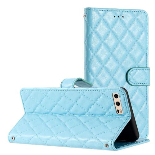 Flip Étui Pour Huawei P10 Pro Bicelle Folio Magnétique Titulaire De Fentes Pour Cartes Portefeuille En Cuir Pu Tpu Antichoc - Bleu