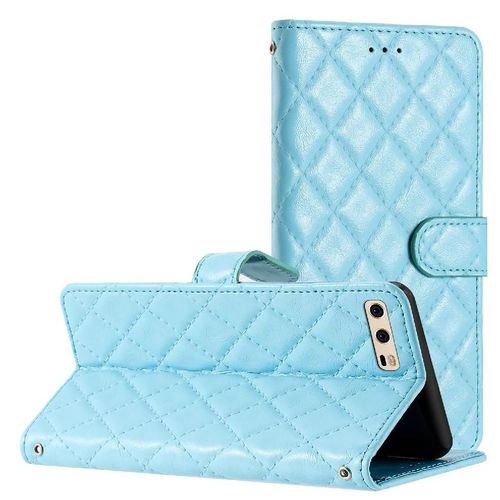 Flip Étui Pour Huawei P10 Pro Bicelle Folio Magnétique Portefeuille En Cuir Pu Titulaire De Fentes Pour Cartes Tpu Antichoc - Bleu