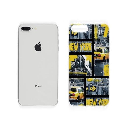 Coque iPhone SE 2020 - Taxi New York - Silicone - Souple - Anti chocs