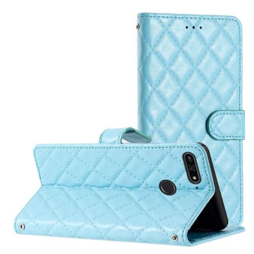 Flip Étui Pour Honor 7a Pro Titulaire De Fentes Pour Cartes Bicelle Portefeuille En Cuir Pu Folio Magnétique Tpu Antichoc - Bleu