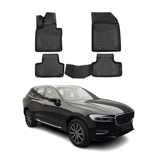 Omac Tapis De Sol Pour Volvo Xc60 2017-2025 Sur Mesure En Caoutchouc Noir