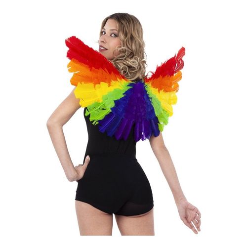 Ailes Arc-En-Ciel Forme ?Ventail De 50x70 Cm