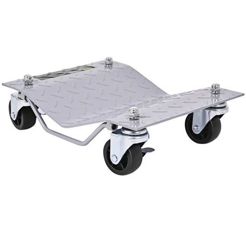 COSTWAY 4 Pcs Chariots de Manutention de Voiture, Capacité 680 kg/Pc, avec Roulettes Verrouillables 360° et Poignée, 40,5 x 30 cm