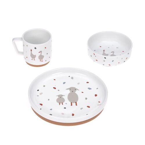 Coffret Repas En Porcelaine - Tiny Farmer Mouton & Oie