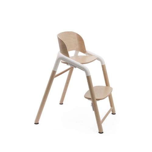 Base Chaise-Haute Giraffe Évolutive 5en1 - Bois Neutre/Blanc