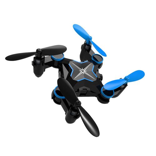 Pliant Quatre Axis Photographie Aérienne Mini Drone Aircraft Toy - Wifi Version En Temps Réel (Blue)