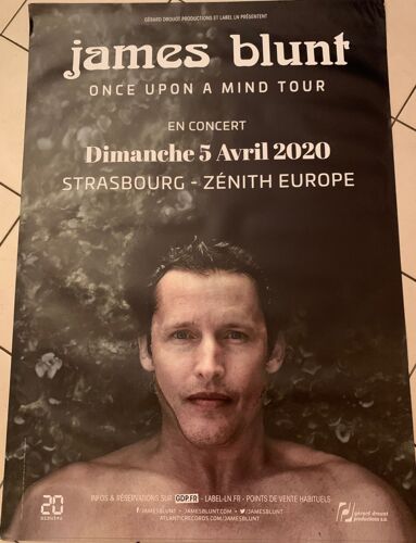 James Blunt - Once Upon A Mind Tour 2020 - 80x120cm - Affiche / Poster Envoi En Tube